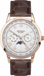 Zegarek Sekonda Zegarek męski Sekonda 30148 brązowy. Brązowe zegarki męskie Sekonda, bez wzorów. Za 487.00 zł.