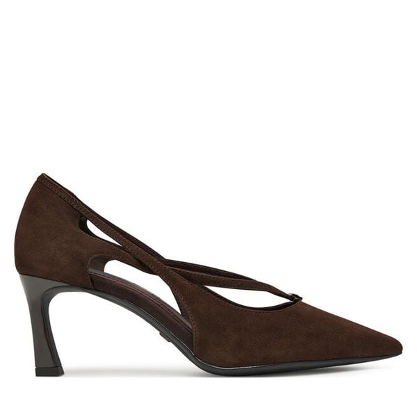 Szpilki Tamaris. Brązowe szpilki damskie Tamaris, bez wzorów, bez obcasa, na szpilce, bez zapięcia. Za 340.99 zł.