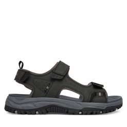 Sandały Skechers. Czarne sandały męskie Skechers, bez wzorów, bez zapięcia. Za 249.99 zł.