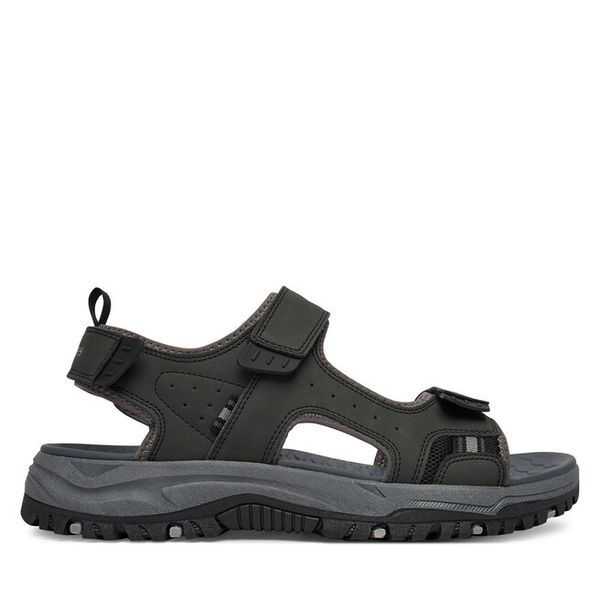 Sandały Skechers. Czarne sandały męskie Skechers, bez wzorów, bez zapięcia. Za 188.99 zł.