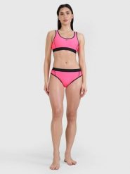 DÓŁ OD BIKINI DAMSKI STRÓJ KĄPIELOWY 4F L F078. Czerwone stroje kąpielowe damskie 4F, l, bez wzorów, z materiału. Za 54.50 zł.