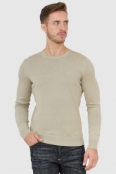 AERONAUTICA MILITARE Beżowy sweter męski. Brązowe swetry męskie Aeronautica Militare, m, bez wzorów, bez kołnierzyka, bez ramiączek. W wyprzedaży za 259.99 zł.