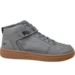 Buty do chodzenia męskie Puma Rebound Mid Strap Wtr. Czarne buty sportowe męskie Puma, bez wzorów, z gumy, bez zapięcia, trekkingowe. Za 405.00 zł.