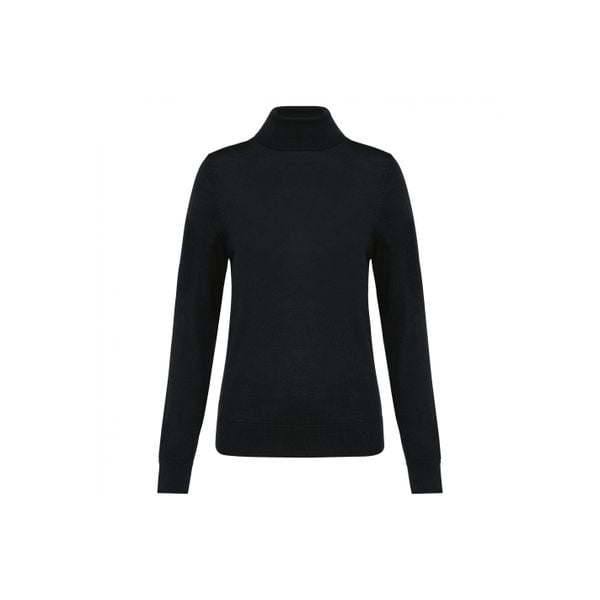 Damski sweter z merynosów z golfem Kariban Premium. Czarne swetry nierozpinane damskie KARIBAN, na zimę, bez wzorów, z wełny, bez kołnierzyka, bez ramiączek. Za 297.00 zł.