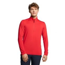 Golf męski narciarski CMP 30L1097. Czerwone swetry męskie CMP, l, bez wzorów, z materiału, sportowe, bez kołnierzyka, bez ramiączek. Za 169.99 zł.