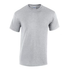 Koszulka Unisex Dla Dorosłych Z Grubej Mieszanki Bawełny. Szare bluzki damskie GILDAN, xl, bez wzorów, z bawełny, sportowe, bez kołnierzyka, bez ramiączek. Za 29.99 zł.
