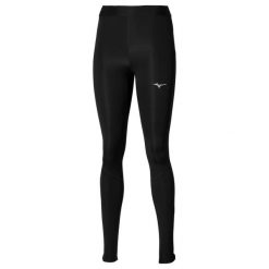 Damskie legginsy Mizuno Core Impulse. Czarne legginsy damskie Mizuno, bez wzorów, z elastanu. Za 169.99 zł.