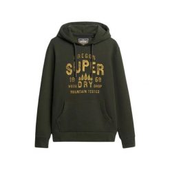 Bluza z kapturem Superdry Work Shop. Zielone bluzy męskie Superdry, m, bez wzorów, z kapturem. Za 374.85 zł.