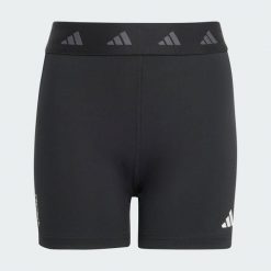 Krótkie legginsy TECHFIT. Białe legginsy damskie Adidas, bez wzorów, z elastanu. Za 109.00 zł.