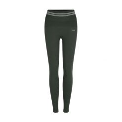 Damskie legginsy Circle Sportswear Keep The Flow Stripes. Zielone legginsy damskie CIRCLE SPORTSWEAR, bez wzorów, z materiału. Za 412.00 zł.