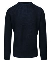 Sweter Ciemny Granatowy w Gruby Dziergany Splot, U-neck, Męski -BRAVE SOUL. Niebieskie swetry męskie Brave Soul, m, bez wzorów, dziergany, eleganckie, bez kołnierzyka, bez ramiączek. Za 89.00 zł.