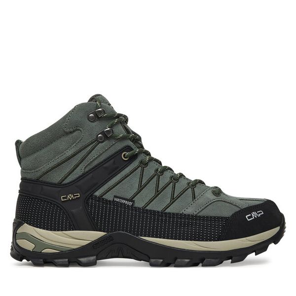 Trekkingi CMP. Zielone botki męskie CMP, bez wzorów, sportowe, bez obcasa, bez zapięcia. Za 529.99 zł.