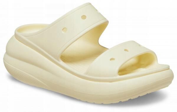 Klapki Dla Dorosłych Crocs Classic Crush. Brązowe klapki damskie Crocs, bez wzorów, z materiału, bez zapięcia. Za 167.99 zł.