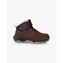 Unisex wysokie buty outdoorowe Kilpi PITON HIGH WP-U. Brązowe buty zimowe męskie Kilpi, bez wzorów, z nylonu, bez obcasa, bez zapięcia. Za 360.09 zł.