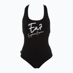 Strój kąpielowy jednoczęściowy damski EA7 Emporio Armani Maxi Logo One Piece. Czarne stroje kąpielowe damskie EA7 Emporio Armani, l, bez wzorów, z elastanu. Za 275.99 zł.