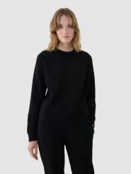 4F Bluza dresowa nierozpinana bez kaptura damska - czarna S. Czarne bluzy damskie 4F, s, bez wzorów, z bawełny, klasyczne, bez ramiączek, bez kaptura. W wyprzedaży za 79.99 zł.