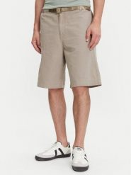Jack & Jones Szorty materiałowe Towen 12273685 Beżowy Baggy Fit. Brązowe szorty męskie Jack & Jones, bez wzorów, z bawełny. Za 79.99 zł.