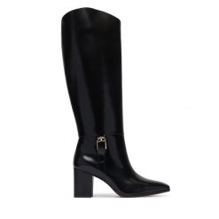 Kozaki LAUREN RALPH LAUREN. Czarne kozaki damskie Lauren Ralph Lauren, bez wzorów, bez obcasa, na słupku, bez zapięcia. Za 1,599.00 zł.