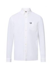 Fred Perry koszula bawełniana Mężczyźni Slim Fit Bawełna biały, M. Białe koszule męskie Fred Perry, m, bez wzorów, z bawełny, bez kołnierzyka, bez ramiączek. Za 649.95 zł.
