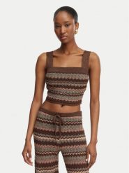 Marciano Guess Top G6GR15 Z0643 Brązowy Regular Fit. Brązowe topy damskie Marciano Guess, m, z aplikacjami, z wiskozy, bez kołnierzyka, bez ramiączek. Za 519.99 zł.