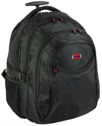 Plecak na kółkach New Rebels Driver Pro czarny. Czarne plecaki męskie Erima, bez wzorów, z materiału. Za 237.99 zł.