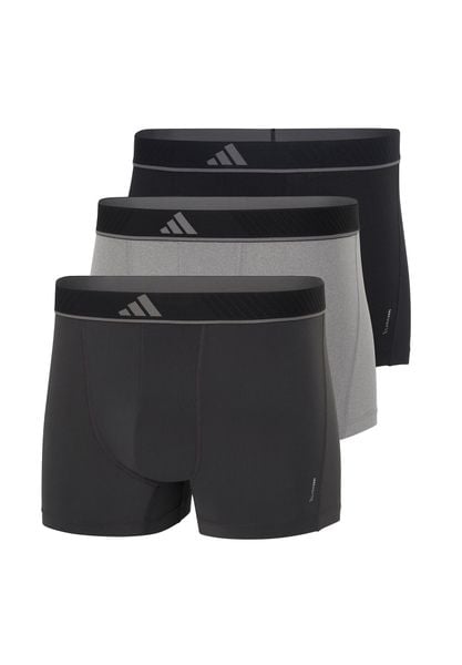 Bokserki Active Micro Flex Eco 3 pak. Szare bokserki męskie Adidas, bez wzorów, z materiału. Za 128.99 zł.