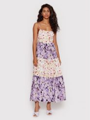 Desigual Sukienka letnia Estrella 22SWVW26 Fioletowy Regular Fit. Fioletowe sukienki damskie Desigual, na lato, s, bez wzorów, z wiskozy, bez kołnierzyka, bez ramiączek. Za 619.99 zł.