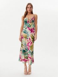 Guess Sukienka codzienna W5GK85 WH9C2 Zielony Regular Fit. Zielone sukienki damskie Guess, na co dzień, l, z aplikacjami, z syntetyku, bez kołnierzyka, bez ramiączek, proste. Za 379.99 zł.