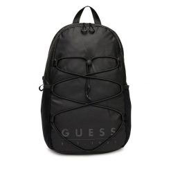 Plecak Guess. Czarne plecaki męskie Guess, z aplikacjami, sportowe. Za 339.99 zł.