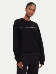 KARL LAGERFELD Bluza 245W1806 Czarny Regular Fit. Czarne bluzy damskie KARL LAGERFELD, s, bez wzorów, z wiskozy, bez ramiączek, bez kaptura. Za 509.99 zł.