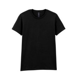 Damska Koszulka Z Grubej Bawełny. Czarne bluzki damskie GILDAN, xl, bez wzorów, z bawełny, sportowe, bez kołnierzyka, bez ramiączek. Za 35.99 zł.