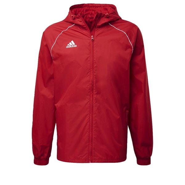Kurtka treningowa przeciwdeszczowa męska Adidas Core 18. Białe kurtki sportowe męskie Adidas, m, bez wzorów, z poliesteru, bez kaptura, do piłki nożnej. Za 99.00 zł.