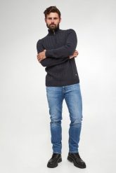 Sweter męski Sanjor JOOP! JEANS. Swetry męskie JOOP! Jeans, m, bez wzorów, z jeansu, bez kołnierzyka, bez ramiączek. W wyprzedaży za 538.85 zł.