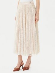 Guess Spódnica midi W5YD1E KCZ90 Złoty Regular Fit. Żółte spódnice damskie Guess, l, z aplikacjami, z syntetyku, midi. Za 429.99 zł.