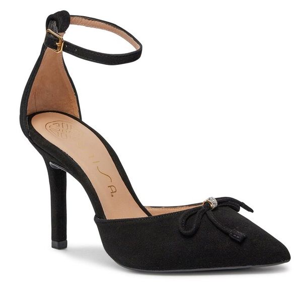 Szpilki Unisa. Czarne szpilki damskie Unisa, bez wzorów, bez obcasa, na szpilce, bez zapięcia. Za 619.99 zł.