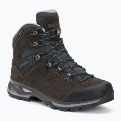 Buty trekkingowe damskie LOWA Badia GTX. Szare obuwie trekkingowe damskie Lowa, z materiału, bez zapięcia. Za 729.99 zł.
