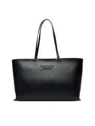 Tommy Jeans Torebka Tjw Must Tote AW0AW18455 Czarny. Czarne shopperki damskie Tommy Jeans, bez wzorów, z jeansu, bez dodatków. Za 409.99 zł.