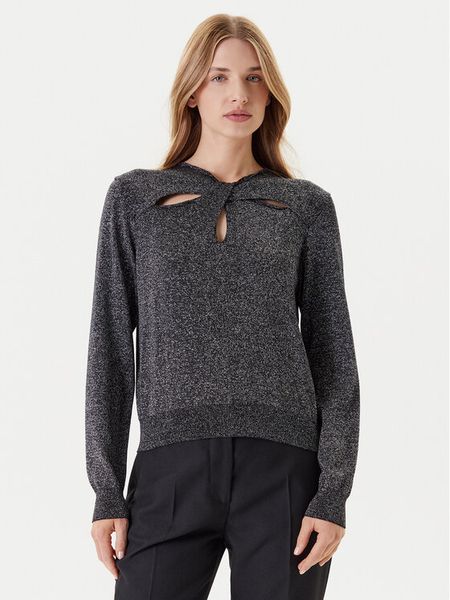 United Colors Of Benetton Sweter 1194D10C4 Szary Regular Fit. Szare swetry nierozpinane damskie United Colors Of Benetton, m, bez wzorów, z bawełny, bez kołnierzyka, bez ramiączek. Za 169.99 zł.