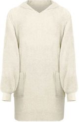 VidaXL vidaXL Bluza-koc KINN Kremowy L bawełna. Białe bluzy damskie vidaXL, l, bez wzorów, z bawełny, bez ramiączek, bez kaptura. Za 94.99 zł.