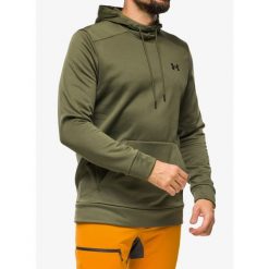 Bluza z kapturem męska Under Armour UA Armour Fleece Hoodie. Zielone bluzy męskie Under Armour, m, bez wzorów, sportowe, bez ramiączek, z kapturem. Za 249.99 zł.