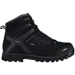 Buty CMP Moon Mid Wp trekkingowe M 31Q4797U901 czarne. Czarne trekkingi męskie z materiału, bez zapięcia. W wyprzedaży za 693.13 zł.