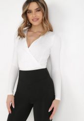 Białe Body Adothee. Białe body Born2be, bez wzorów, z dzianiny. Za 74.99 zł.
