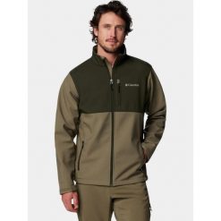 Kurtka Softshellowa Męska Columbia Ascender. Zielone kurtki męskie Columbia, m, bez wzorów, z softshellu, bez kaptura, trekkingowe. Za 439.00 zł.