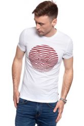 T-SHIRT MĘSKI MUSTANG AARON C PRINT 1009953 2045. T-shirty męskie Mustang, m, bez wzorów, bez kołnierzyka, bez ramiączek. W wyprzedaży za 39.99 zł.