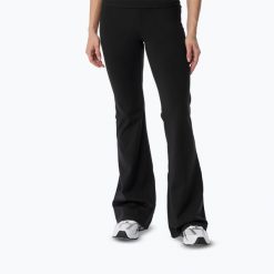 Legginsy treningowe damskie Cardio Bunny Flare. Czarne legginsy damskie Cardio Bunny, bez wzorów, z elastanu. Za 159.99 zł.