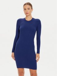 Pieces Sukienka dzianinowa Crista 17115048 Niebieski Slim Fit. Niebieskie sukienki damskie Pieces, xxl, bez wzorów, z dzianiny, bez kołnierzyka, bez ramiączek. Za 119.99 zł.