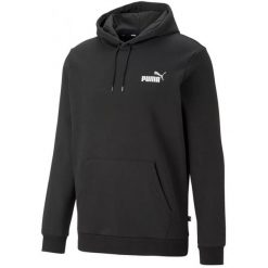 Bluza sportowa męska Puma ESS+ 2 Col Small Logo Hoodie FL. Czarne bluzy sportowe męskie Puma, l, bez wzorów, bez kaptura. Za 215.00 zł.