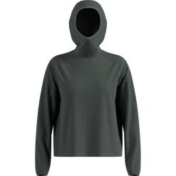 Bluza z kapturem Odlo Mid layer hoody CUBIC. Szare bluzy damskie ODLO, l, bez wzorów, z materiału, bez ramiączek, z kapturem. Za 319.99 zł.