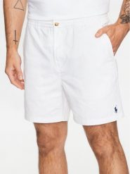 Polo Ralph Lauren Szorty materiałowe 710644995042 Biały Regular Fit. Białe szorty męskie Polo Ralph Lauren, bez wzorów, z bawełny. Za 639.99 zł.