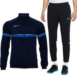 Nike Dres męski Nike Dri-FIT Academy granatowo czarny. Czarne komplety dresowe męskie Nike, m, bez wzorów, z dresówki. Za 277.00 zł.